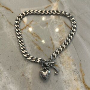 Juicy Couture Silver Heart Charm Necklace
